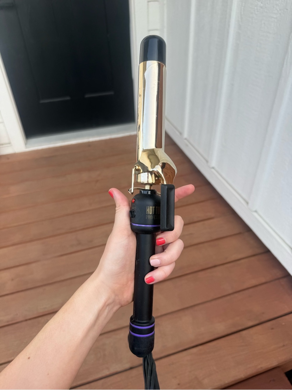 Gold and Black Curling Iron - Salon-Style Hair Wand